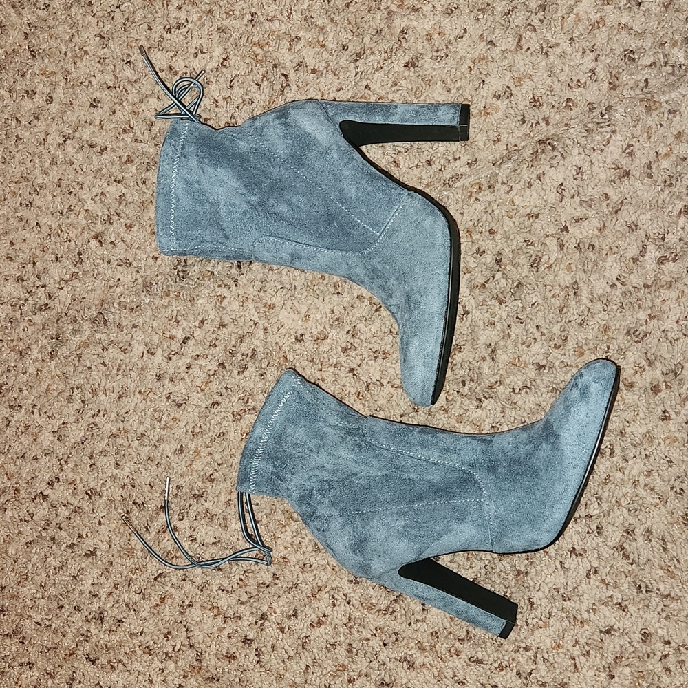 Blue Suede Bootie SIZE 6